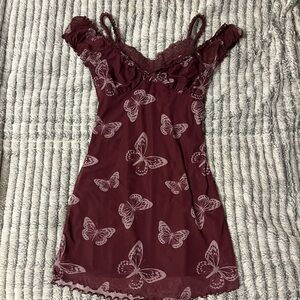 Forever 21 Burgundy Lace Dress